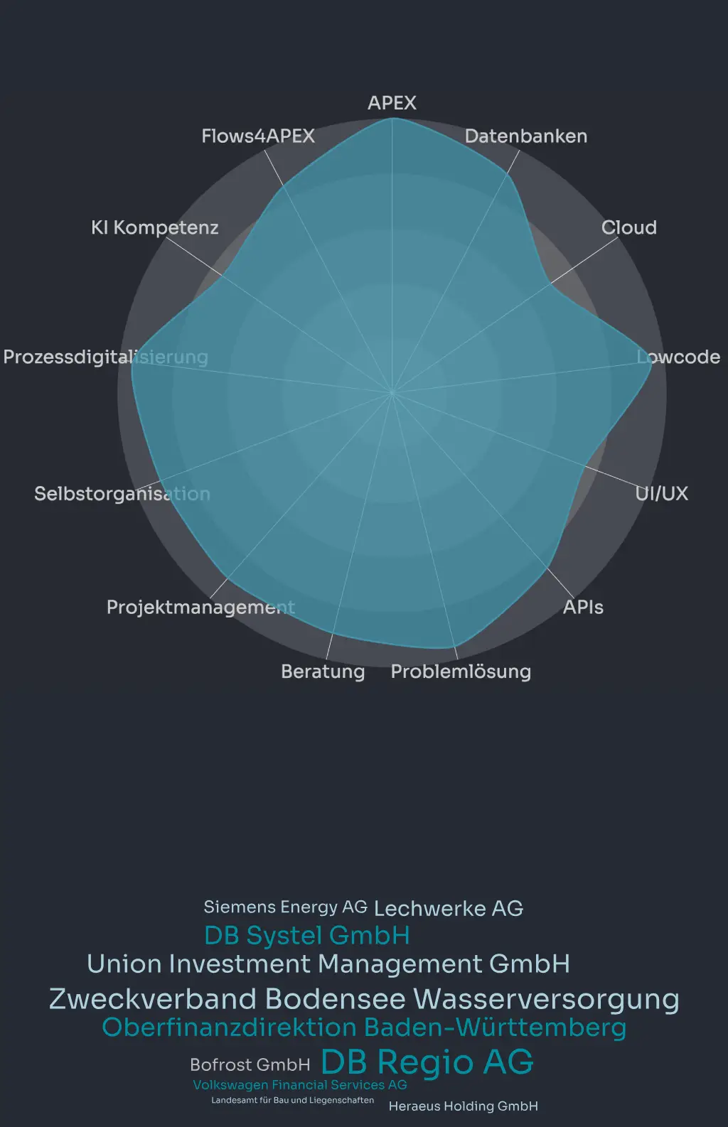 Skillmatrix der ACT! IT GmbH