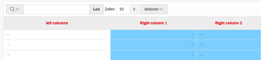 Interactive Report with two column colours