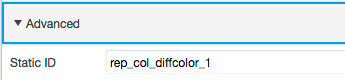 Static ID in the column attributes