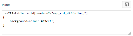 CSS in the page attributes